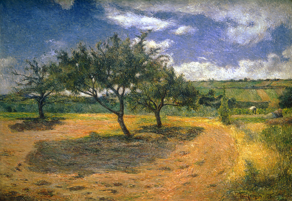 Paul Gauguin, Les pommiers de l'Hermitage, 1879, collection privée Paul Gauguin, Les pommiers de l'Hermitage, 1879, collection privée