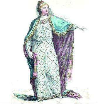 "Blanche de Castille" par Duflos Paris XVIIIème siècle Portrait de Blanche de Castille, reine de France et mère de Louis IX (Saint Louis)