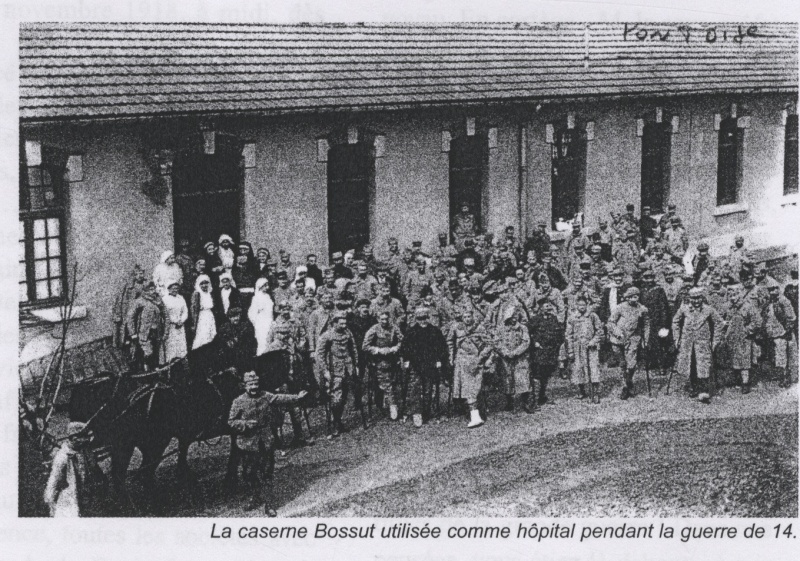 Photographie illustrant le quartier Bossut transformé en hôpital militaire (fonds Mathieu)
