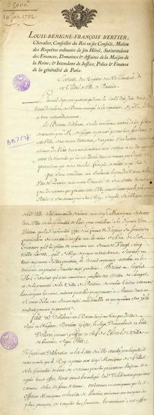 La ville accorde un crédit de 25.000 l. pour l’achat du vaisseau offert au Roi par la généralité de Paris, 1782 