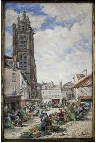 Église, peinture de Ludovic Piette